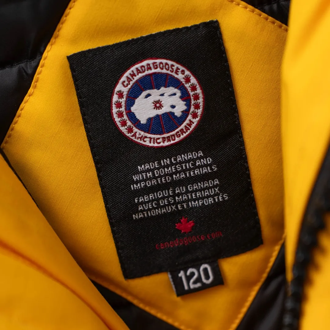 P660 CANADA GOOSE丨Canada Goose C08 children's clothing, children's hooded down jacket Color: Yellow Size: 110-160